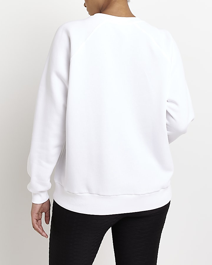 White RI Active embossed sweatshirt