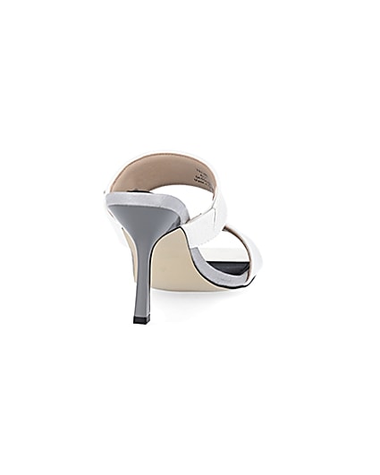 360 degree animation of product White RI branded heeled mules frame-10