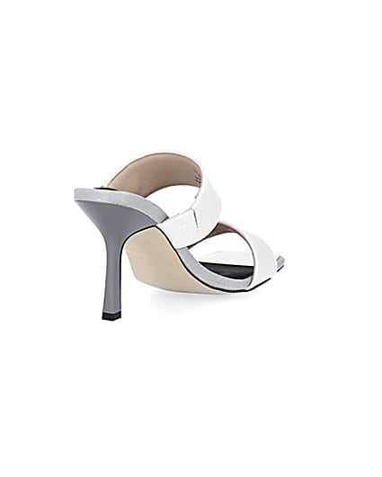 360 degree animation of product White RI branded heeled mules frame-11