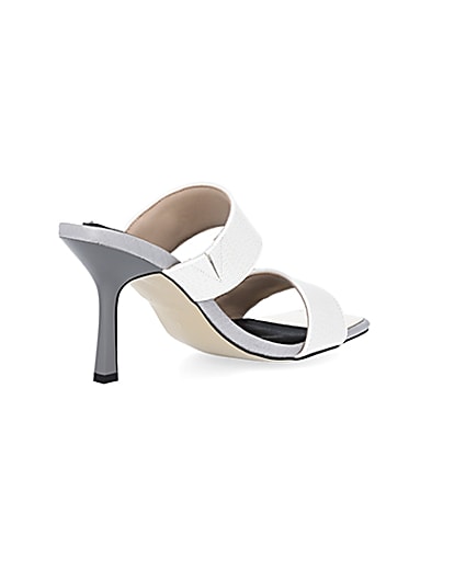 360 degree animation of product White RI branded heeled mules frame-12