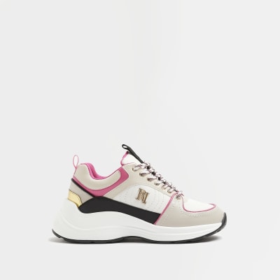 river island white trainers womens