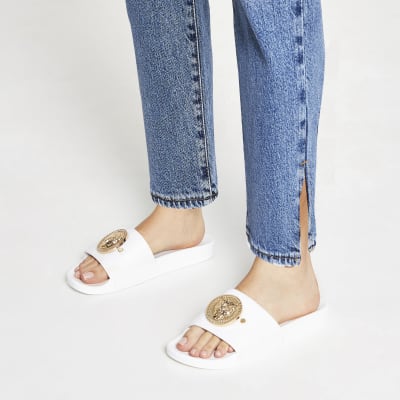 wedding shoes flats rose gold