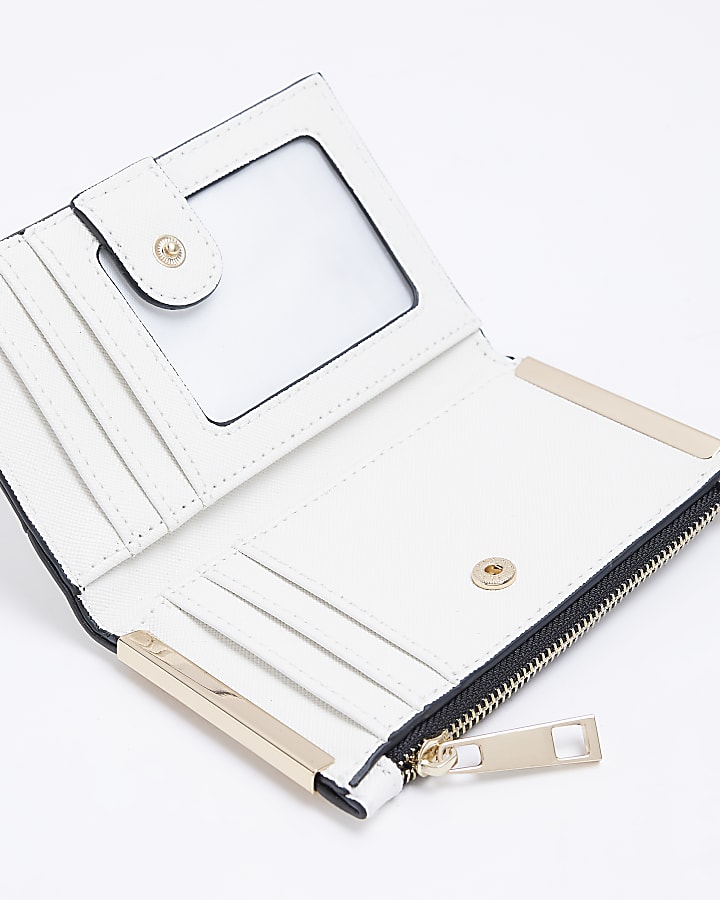 White RI embossed purse