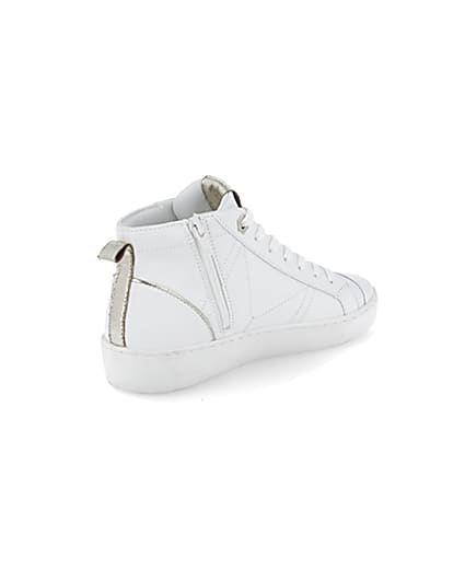360 degree animation of product White RI high top trainers frame-15
