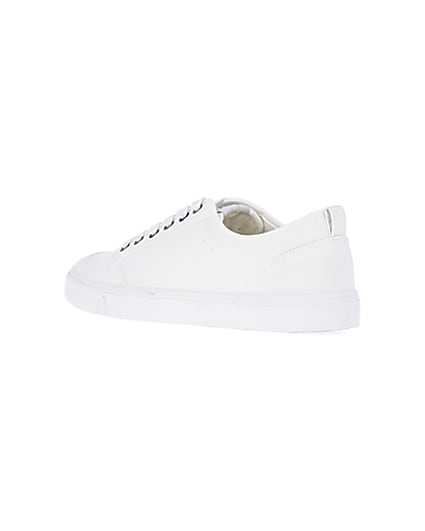 360 degree animation of product White RI lace up plimsolls frame-6