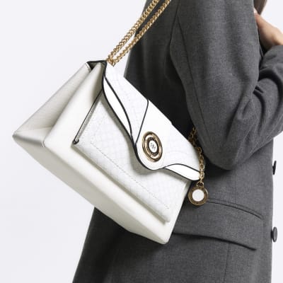 River island white handbag sale