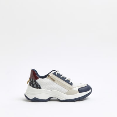 river island white chunky trainers