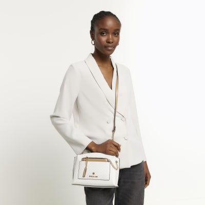 River island white cross best sale body bag