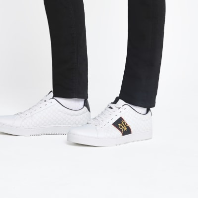 river island white trainers womens