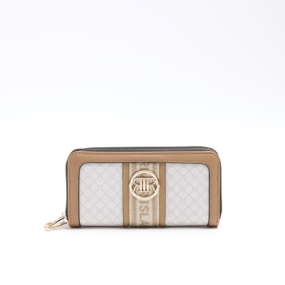 River island white online purse