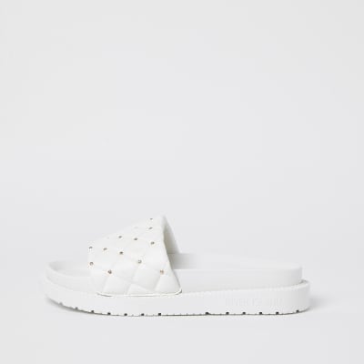 chunky sliders sandals