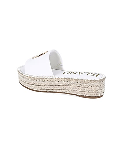 360 degree animation of product White RI patent embossed espadrille mules frame-5