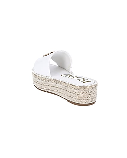 360 degree animation of product White RI patent embossed espadrille mules frame-7
