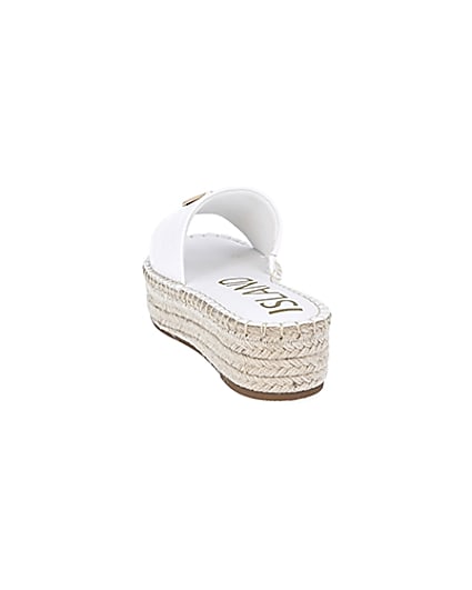 360 degree animation of product White RI patent embossed espadrille mules frame-8