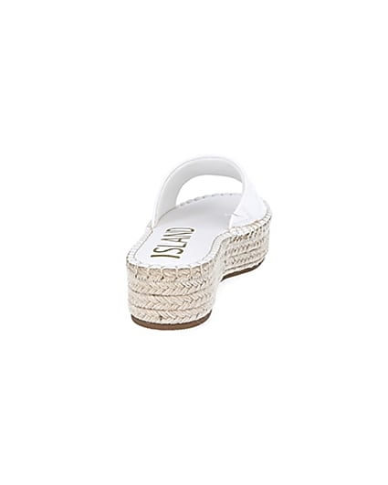 360 degree animation of product White RI patent embossed espadrille mules frame-10