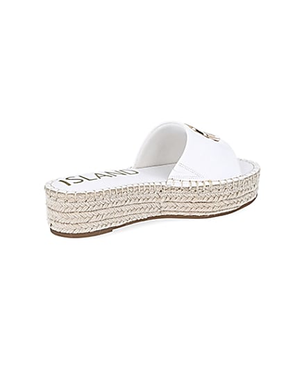 360 degree animation of product White RI patent embossed espadrille mules frame-13
