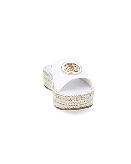 360 degree animation of product White RI patent embossed espadrille mules frame-20