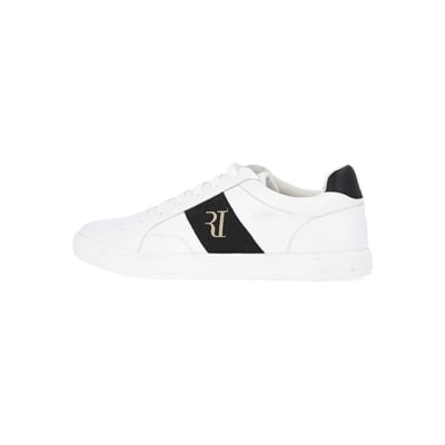 360 degree animation of product White RI Stripe Trainers frame-4