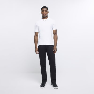 White RI Studio Muscle fit t-shirt | River Island