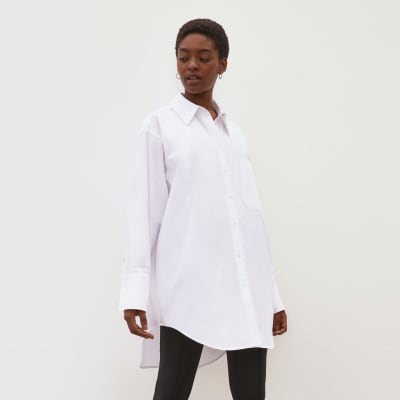 White RI Studio oversized pleated shirt
