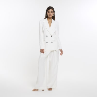 White RI Studio shoulder padded blazer