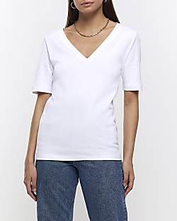 White RI studio v neck t-shirt