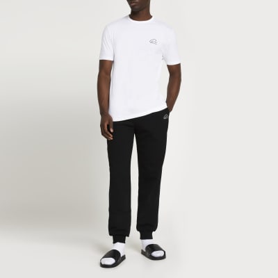 river island white joggers