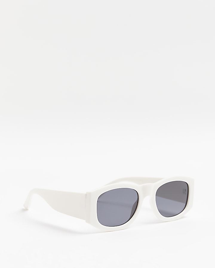 White Round Frame sunglasses