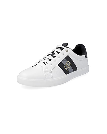 360 degree animation of product White 'RR' monogram trainers frame-0