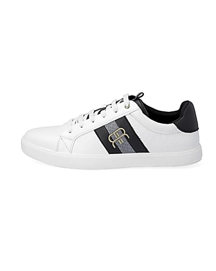 360 degree animation of product White 'RR' monogram trainers frame-3