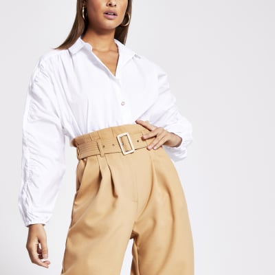 ruched sleeve shirt