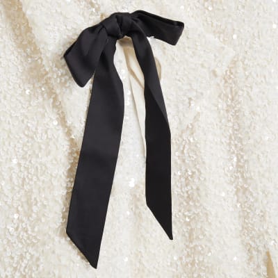 River island white sequin dress sales