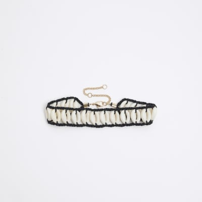 White Shell Choker Necklace River Island
