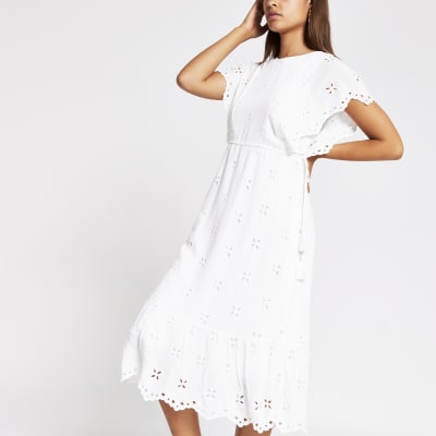 white broderie dress uk