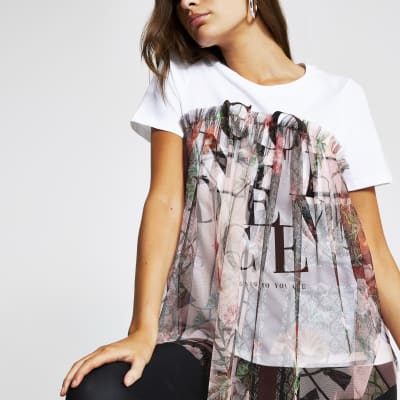 river island mesh t shirt