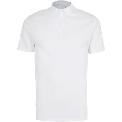 white polo shirt muscle fit