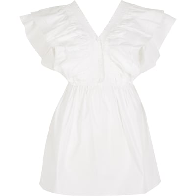 poplin playsuit dress