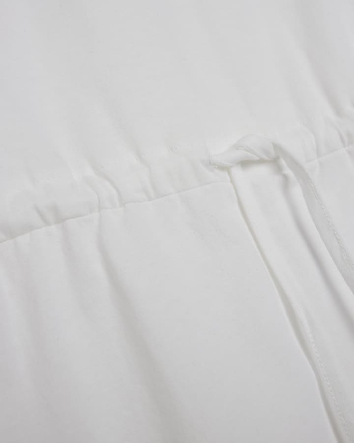 White short sleeve t-shirt midi dress