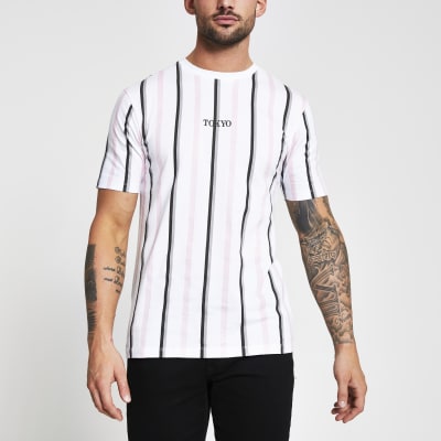 black and white striped shirt river island