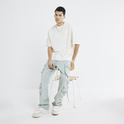 White Short Sleeve Washed T-Shirt