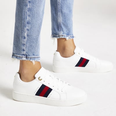 river island lace up trainers