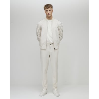 White Skinny Fit Suit Trousers