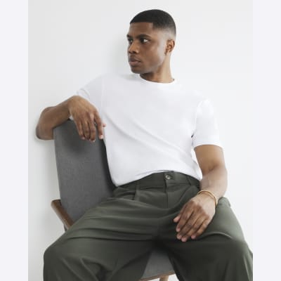 White Slim Fit Cotton Crew Neck T-Shirt