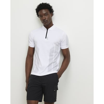 White Slim Fit Lightweight Polo Shirt