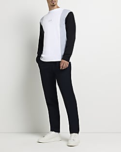 White Slim fit long sleeve t-shirt