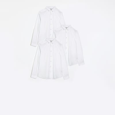 White slim fit multipack of 3 smart shirts River Island