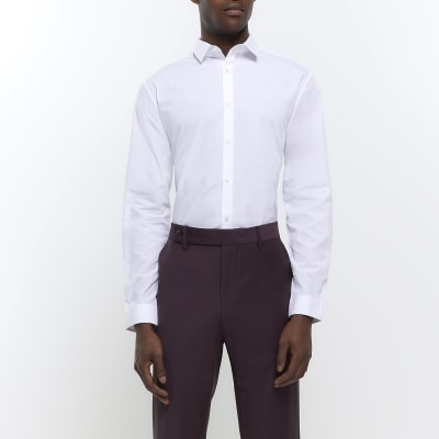 White slim fit multipack of 3 smart shirts River Island