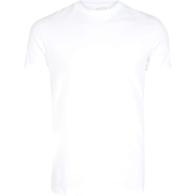 slim fit white t shirt