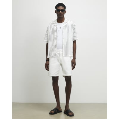 mens dress white shorts Elevate Your Summer Style with White Resort Wear Shorts