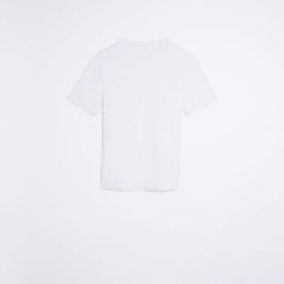 White slim fit tshirt River Island